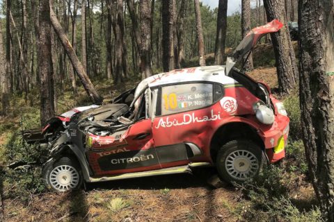 Kris Meeke / Rajd Portugalii 2018 / wypadek