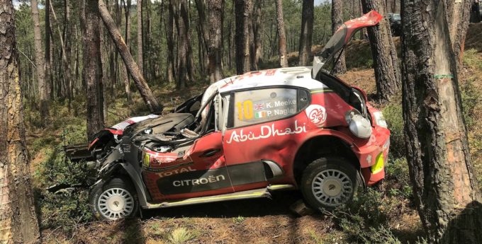 Kris Meeke / Rajd Portugalii 2018 / wypadek