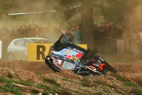 Rajd Katalonii: Neuville dachował na shakedownie