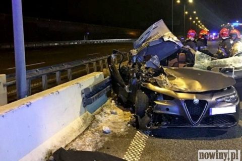 Tragedia na A1. Zginęła pasażerka Alfy prowadzonej przez 64-latka