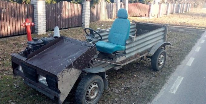 Mieszkaniec Cycowa jechał ledwo przytomny od alkoholu… pojazdem własnej konstrukcji