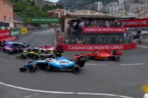 Robert Kubica blokuje tor po trąceniu przez Giovinazziego