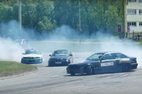 Drifting i rajd amatorski w centrum Łodzi – tak wyglądał Motosportklub Day IV