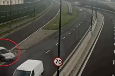 Zawrócił na podwójnej ciągłej i pojechał DTŚ pod prąd