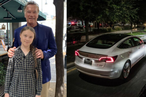 Zabrali jej dzieciństwo. Teraz Greta Thunberg dostała Teslę od Schwarzeneggera