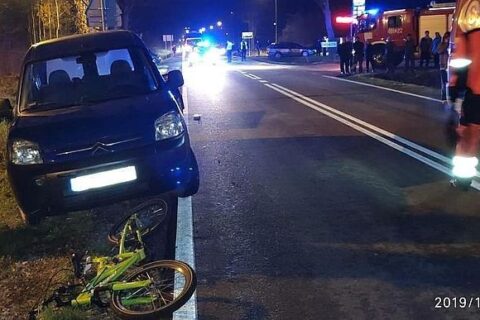 Wjechał w nieoświetlony rower 7-letniego chłopca. Przestroga dla rodziców