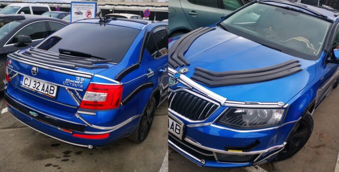 Skoda Octavia stuningowana gadżetami ze stacji benzynowej to najlepsza rzecz, jaką dziś zobaczysz