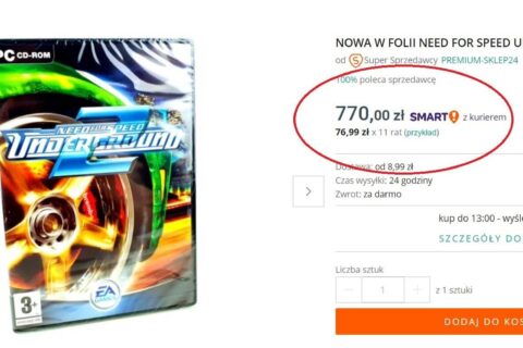 Need For Speed: Underground 2 za 770 złotych! Tak ktoś próbuje wycenić nasze wspomnienia