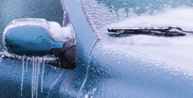 diesel samochód na mrozie