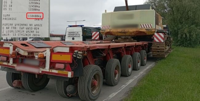 Prowadził 110-tonowego kolosa. Ważył blisko trzykrotnie więcej niż powinien