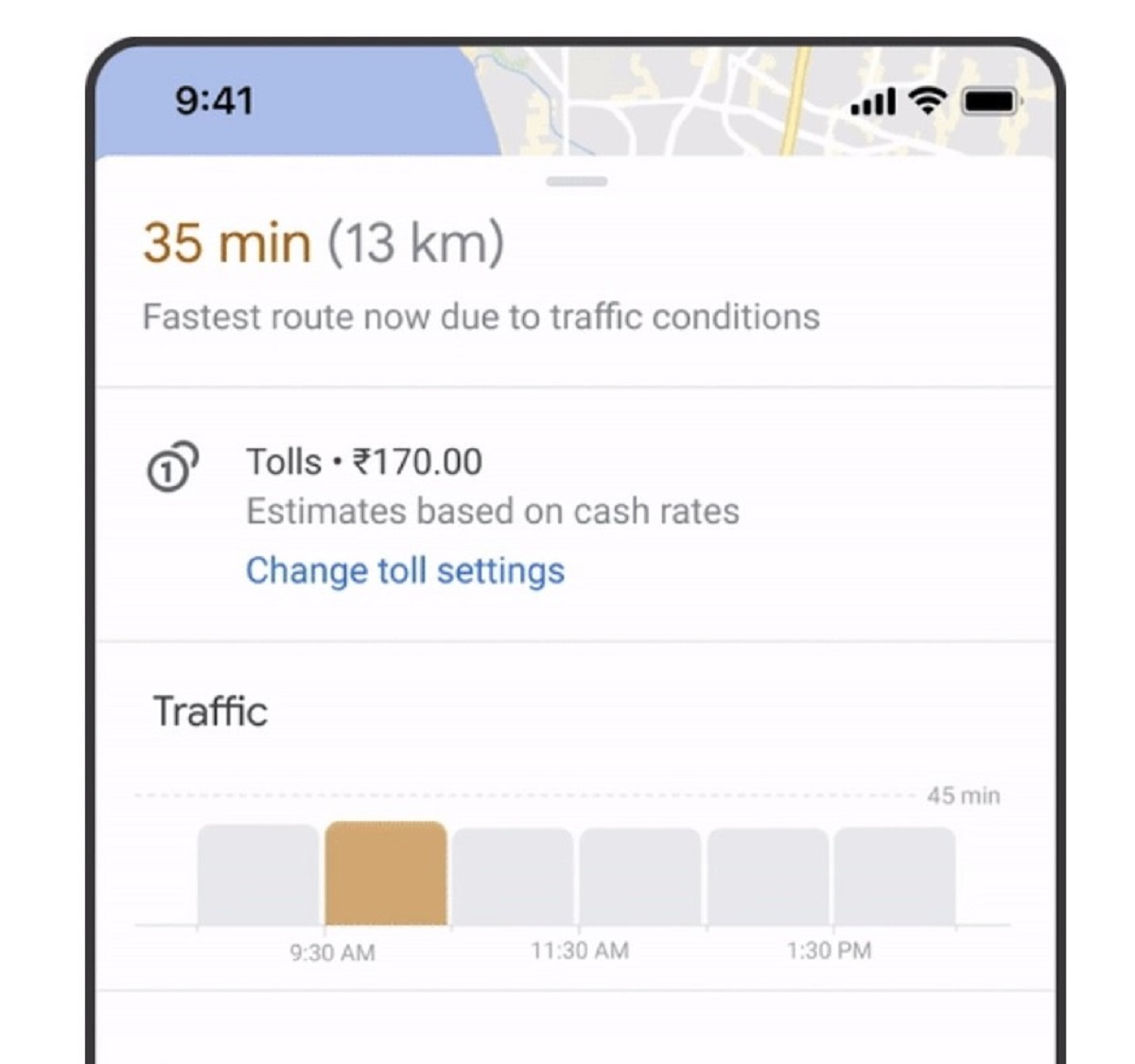 google-maps-toll ceny przejazdu za autostrady