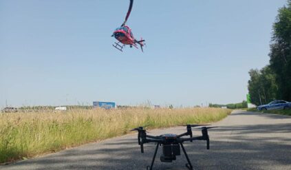 Grupa SPEED działa również z powietrza. Drony i śmigłowiec mogą „zmierzyć” kierowców w najmniej oczekiwanym momencie