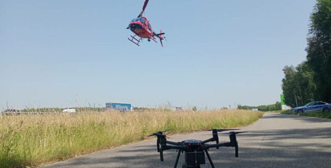 Grupa SPEED działa również z powietrza. Drony i śmigłowiec mogą „zmierzyć” kierowców w najmniej oczekiwanym momencie