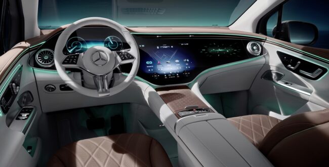 Wnętrze nowego Mercedesa EQE SUV. Awangardowa aranżacja wnętrza zachwyca wyglądem