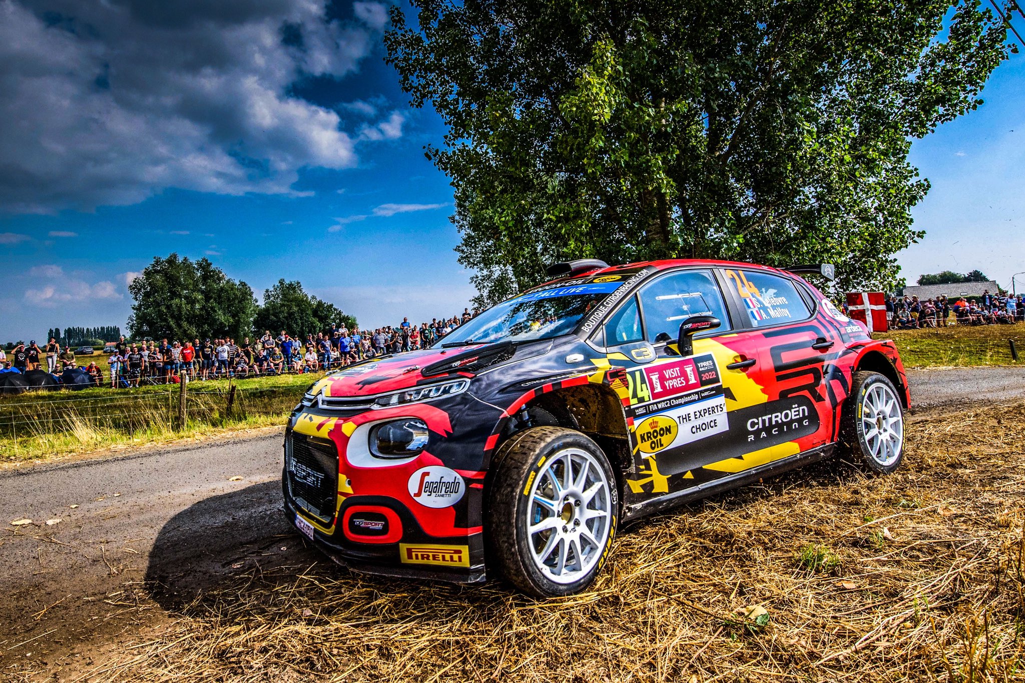 Stephane Lefebvre / Citroen C3 Rally2 / Rajd Ypres / WRC / WRC2 / 2022