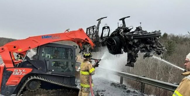 45 tys. litrów wody – tyle potrzebowali, żeby zgasić Teslę. „Po ugaszeniu zapalała się na nowo”