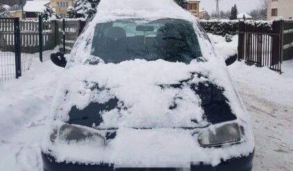 policja mandat śnieg kontrola rekordzista