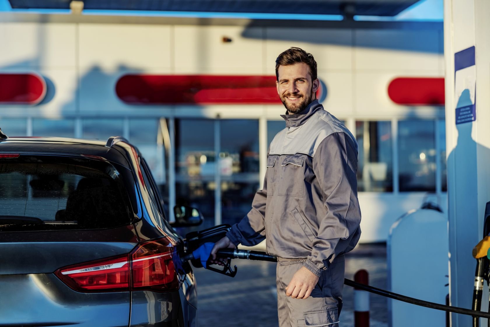 diesel kierowca tankowanie