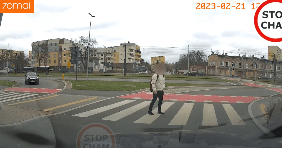 pieszy przejście dla pieszych pasy kierowca