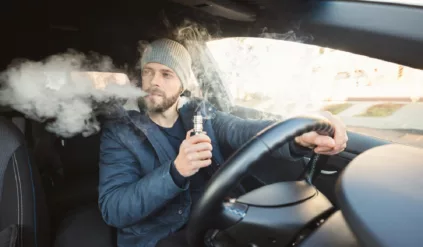 Vaping w samochodzie mandat zakaz d