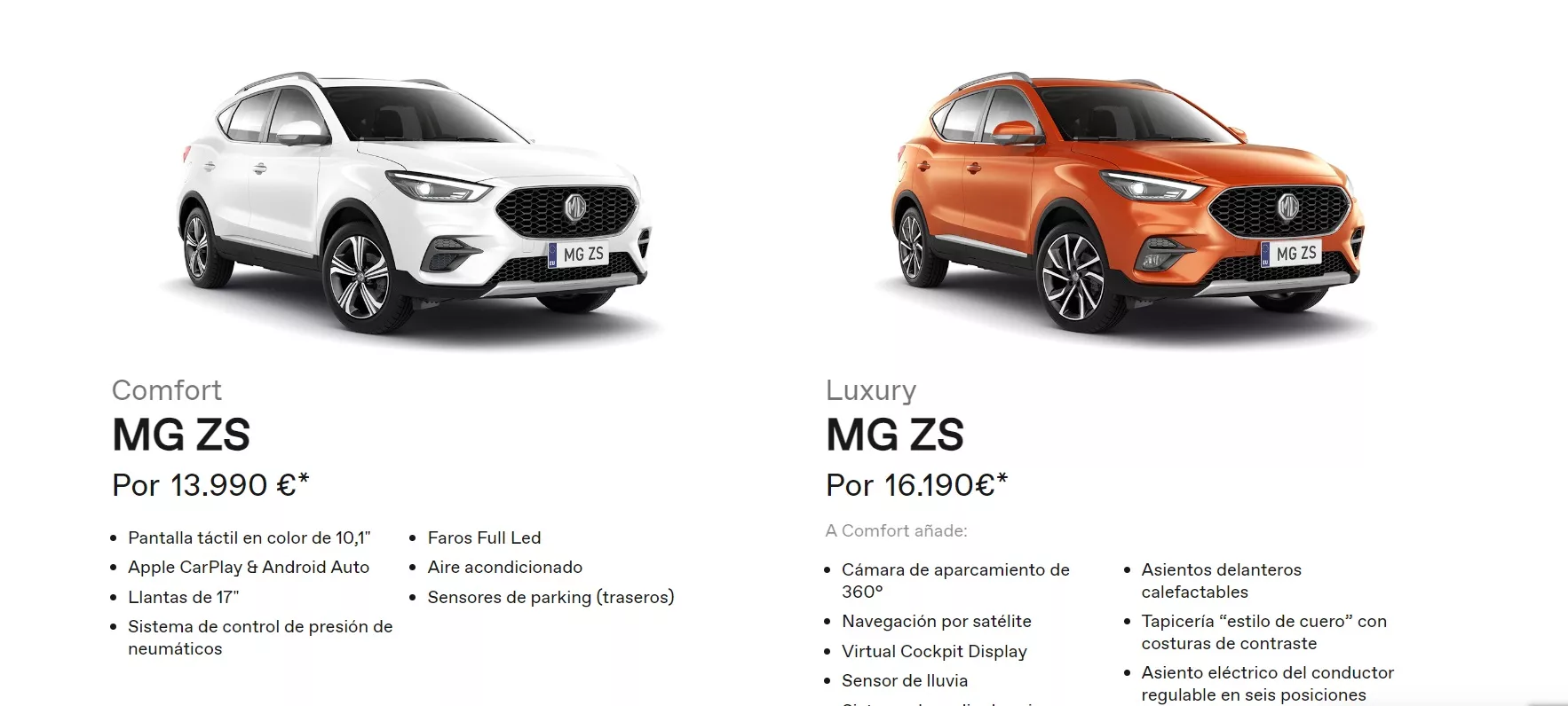 suv mg zs