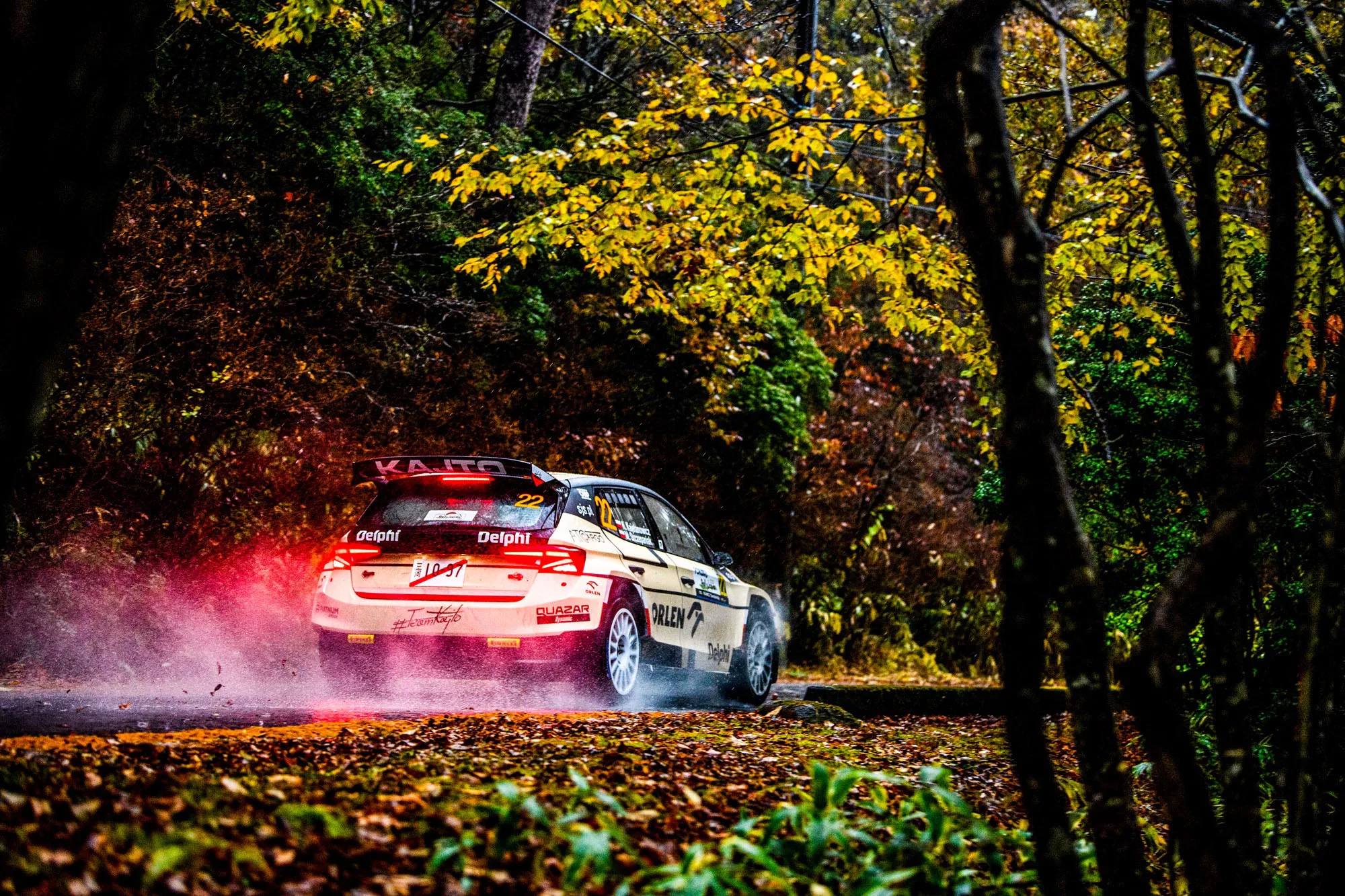 Kajetan Kajetanowicz / Maciej Szczepaniak / Skoda Fabia RS Rally2 / WRC / Rajd Japonii 2023