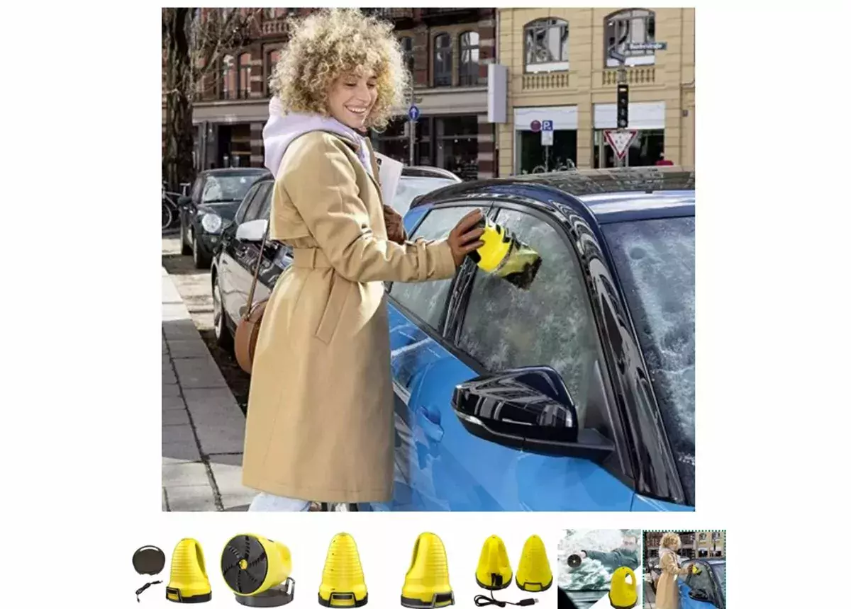 elektryczna skrobaczka szyby pozwala szybko rozmrozić szyby