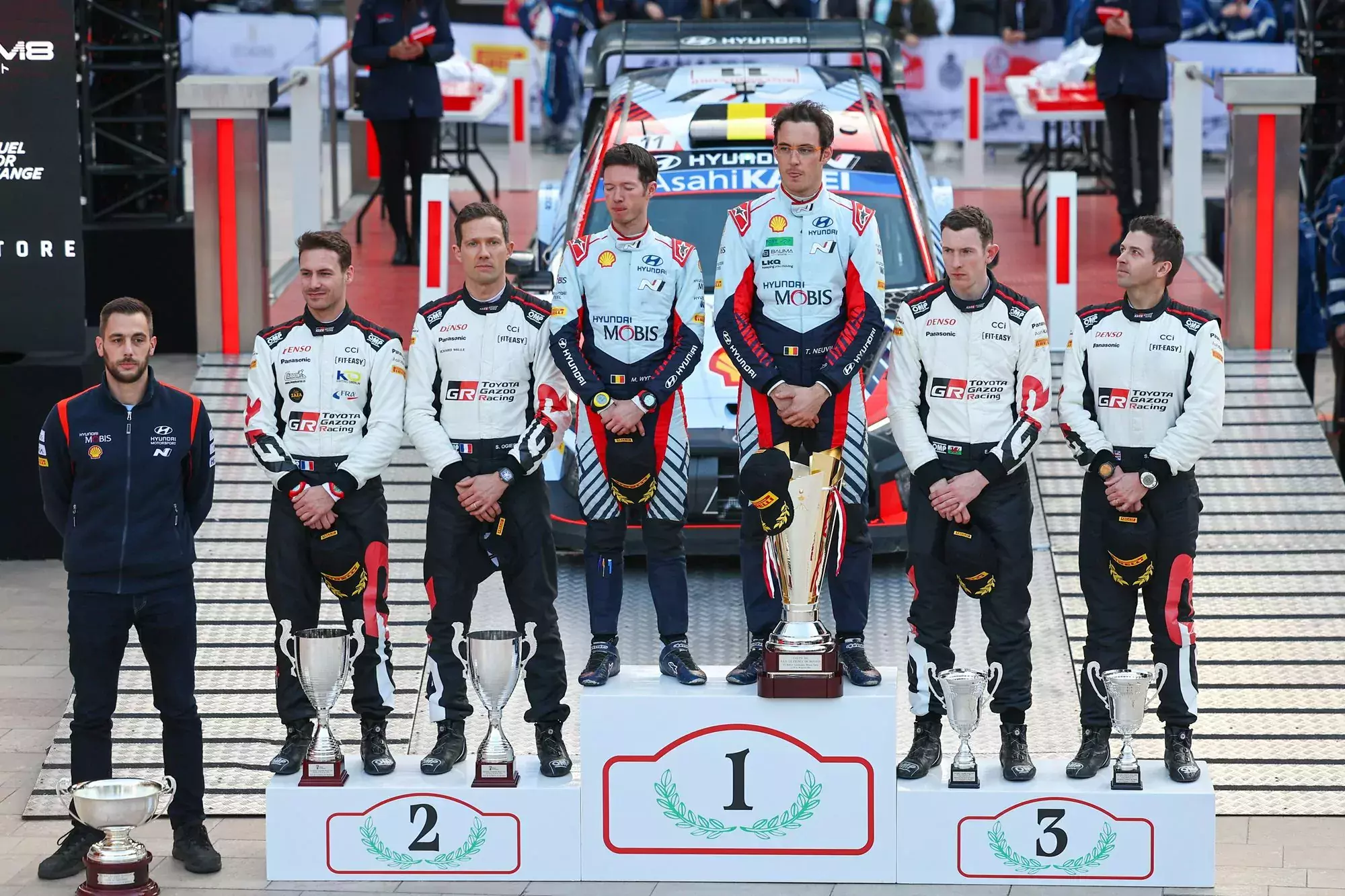 Podium Rajdu Monte Carlo 2024 / WRC