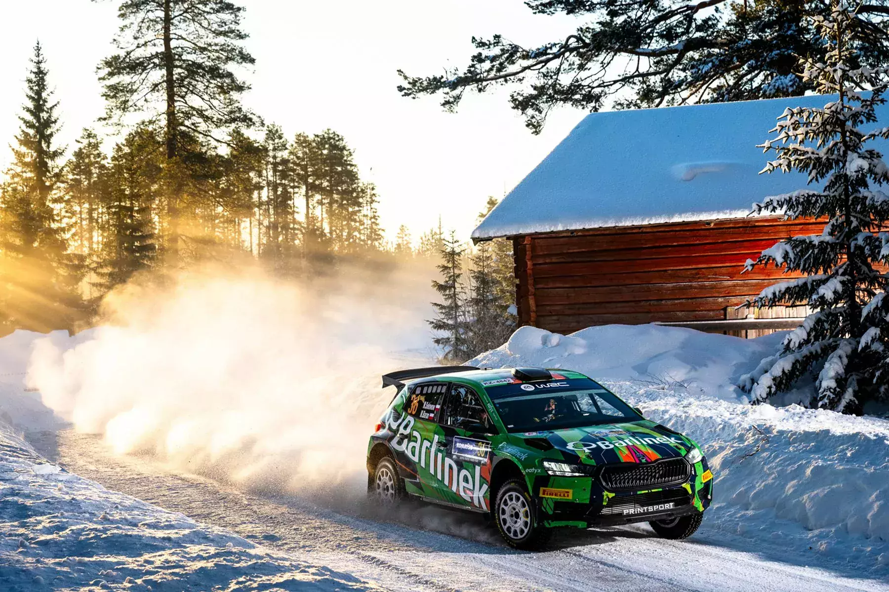 Michał Sołowow / Maciej Baran / Skoda Fabia RS Rally2 / Rajd Szwecji 2024 / WRC / WRC2