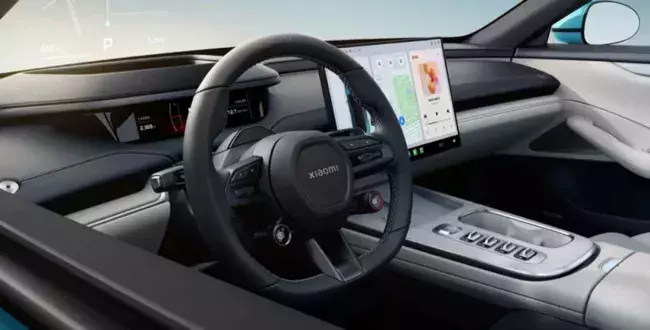 przyciski we wnętrzu Xiaomi SU7