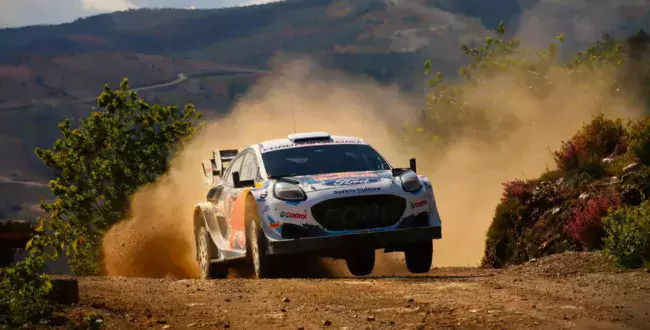 Adrien Fourmaux / Ford Puma Rally1 / Testy przed Rajdem Portugalii 2024 / WRC / Rajd Polski