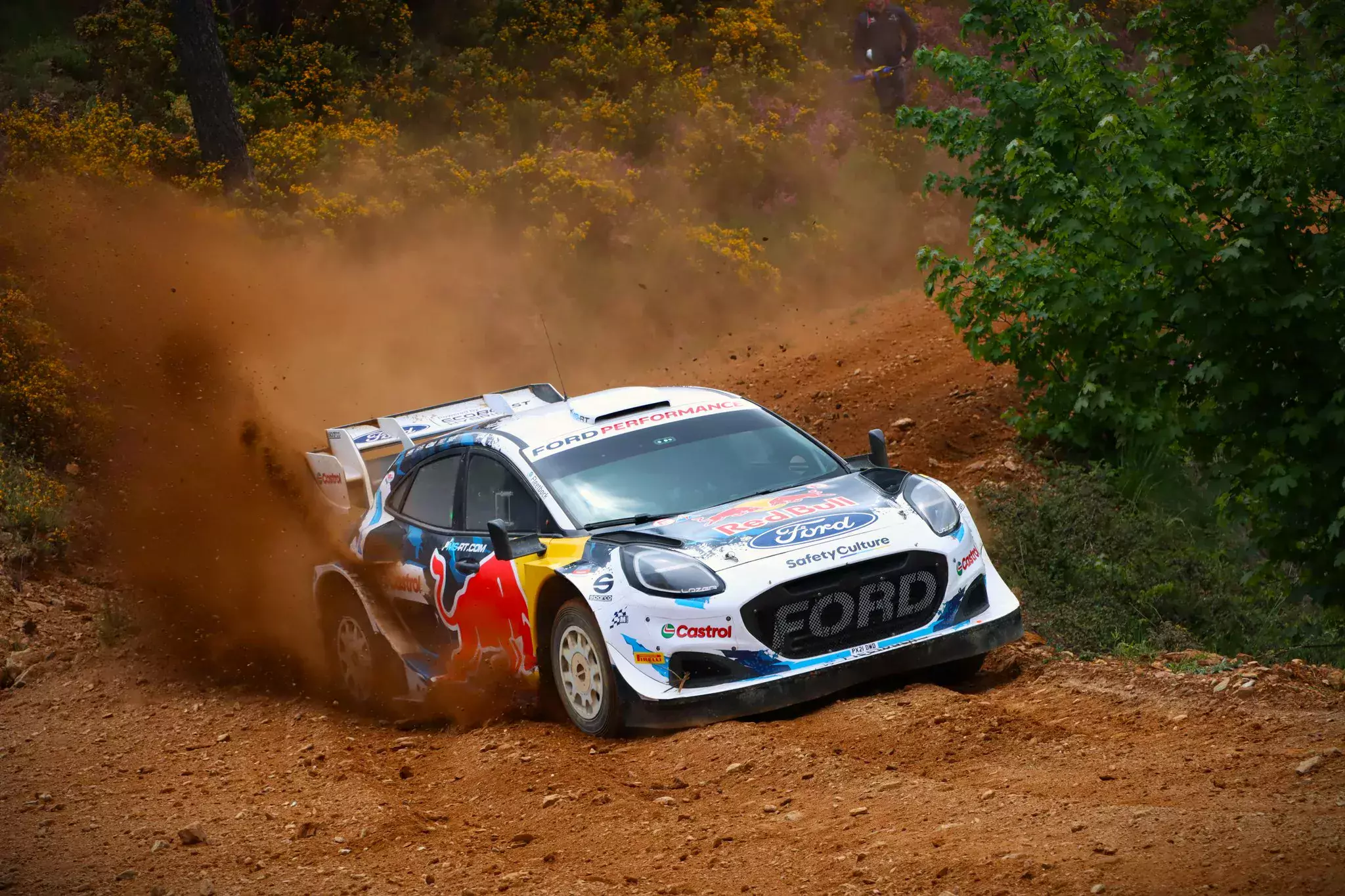 Adrien Fourmaux / Ford Puma Rally1 / Testy przed Rajdem Portugalii 2024 / WRC