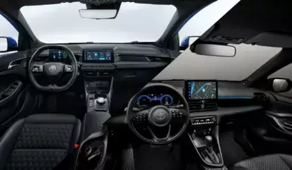 collage interior MG3 Toyota Yaris