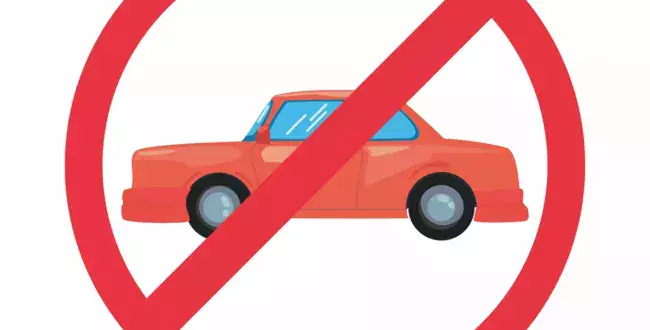 zakaz jazdy samochodem