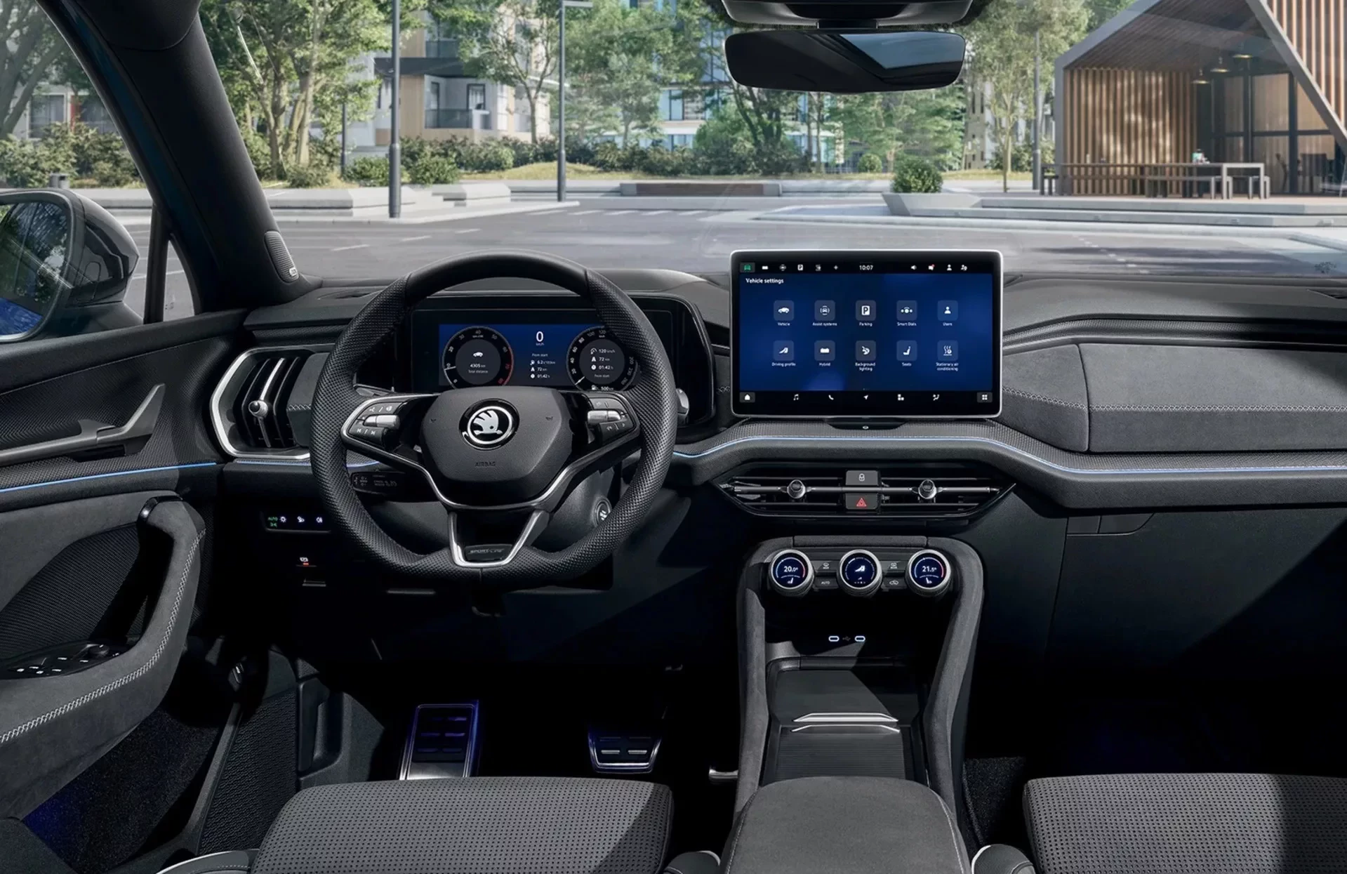 Skoda Kodiaq Sportline widok wnętrza