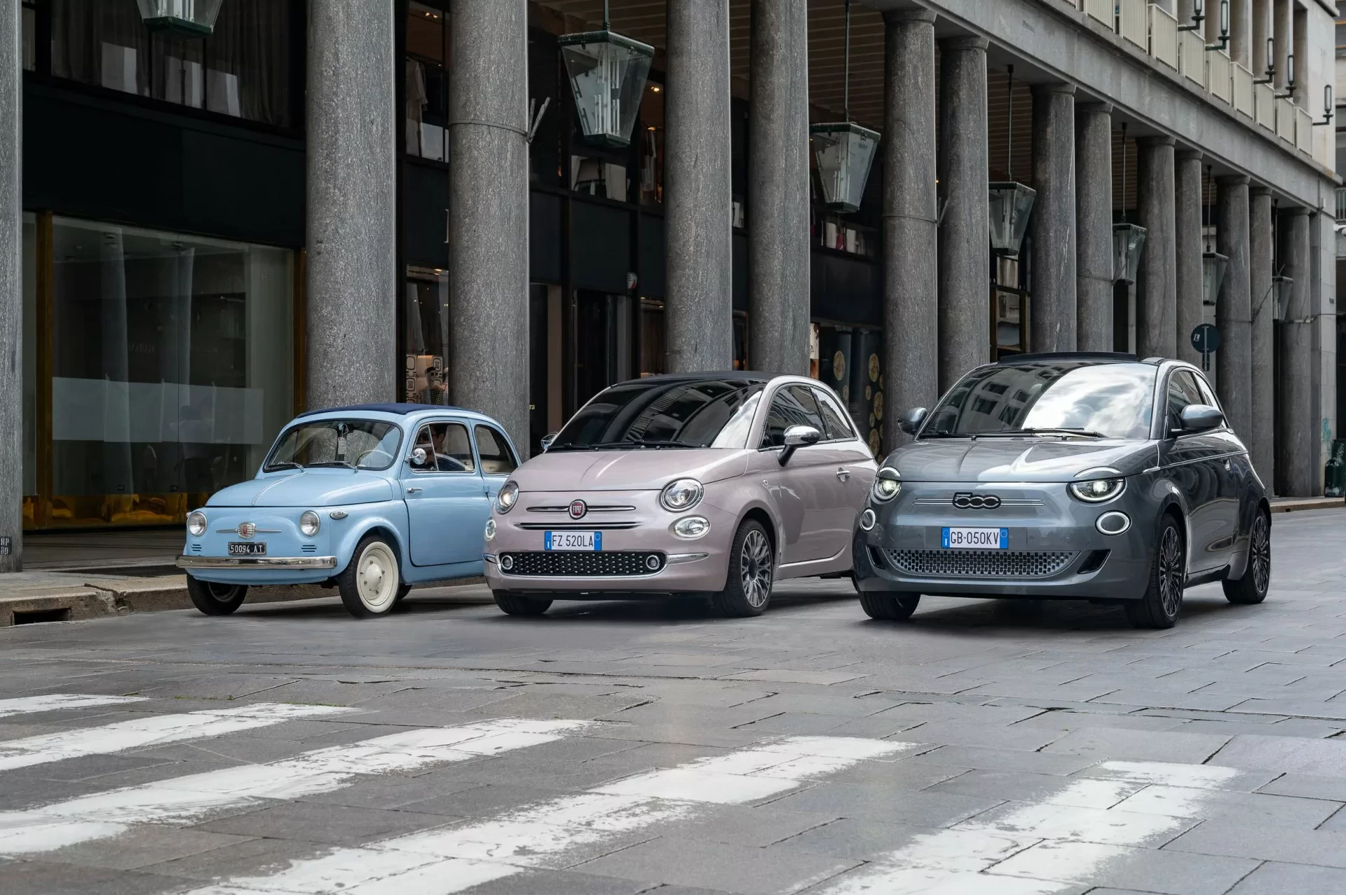 Fiat 500 3 generacje modelu