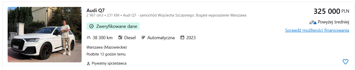 Audi Q7 / Wojciech Szczęsny