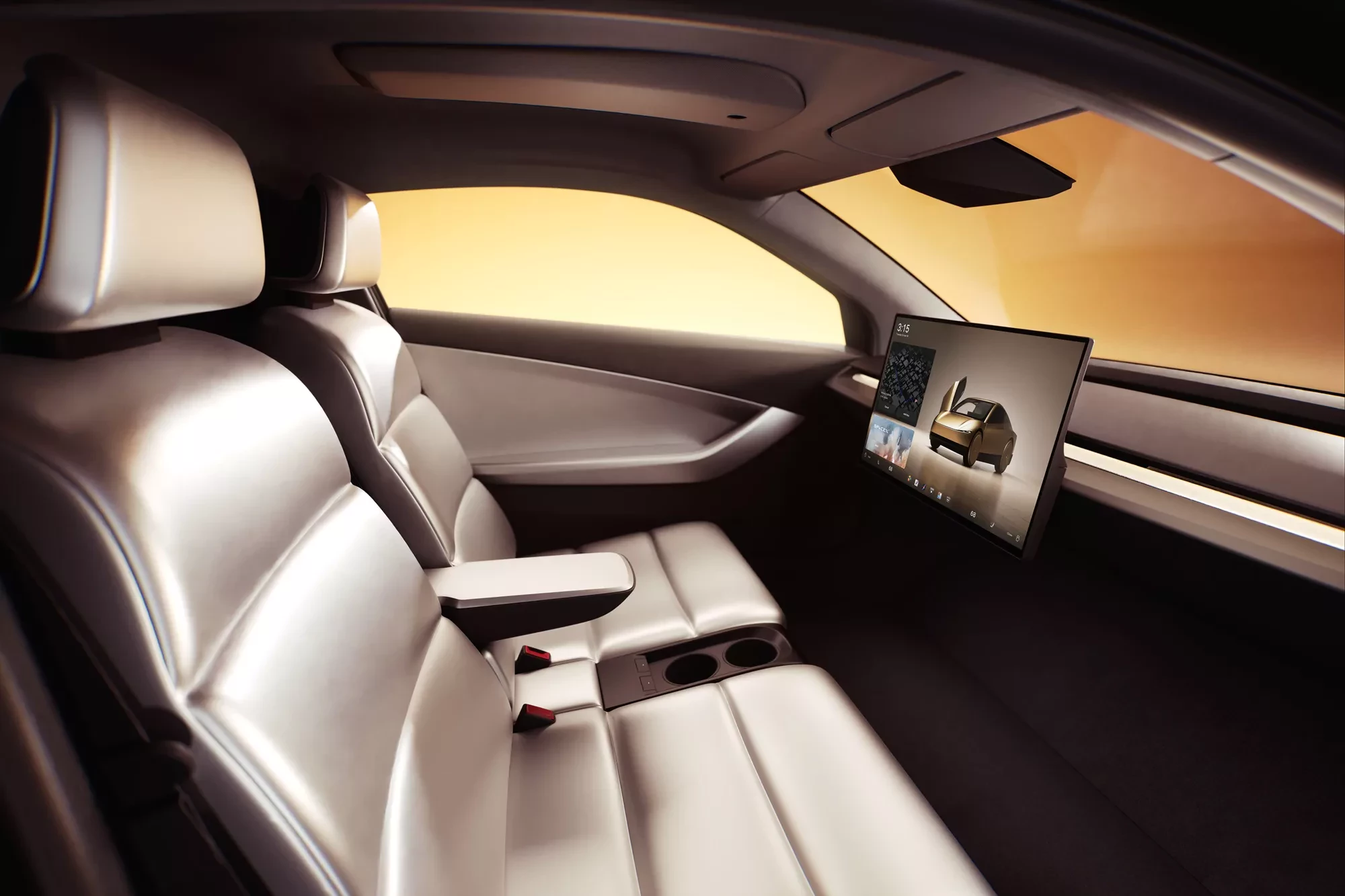 Tesla Cybercab / wnętrze