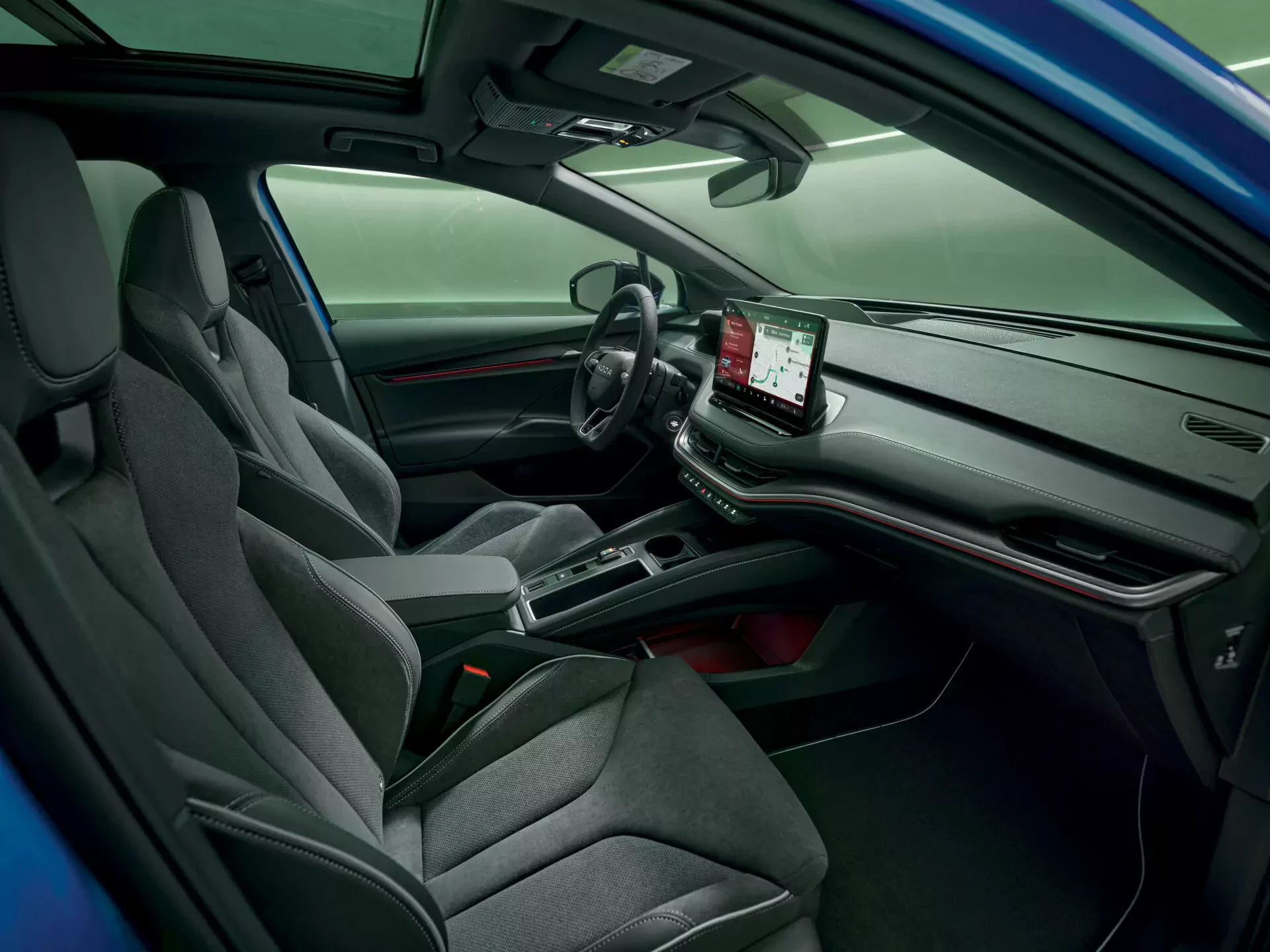 Skoda Enyaq Coupe Sportline 85 lifting wnętrze