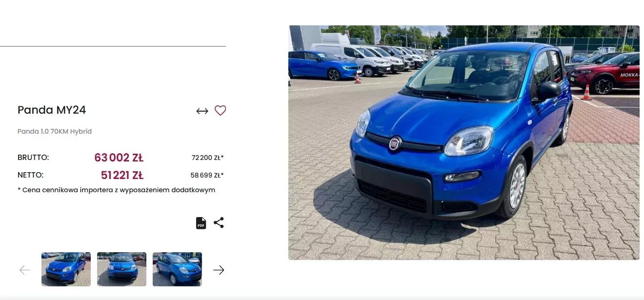 nowy samochód Fiat Panda 2024