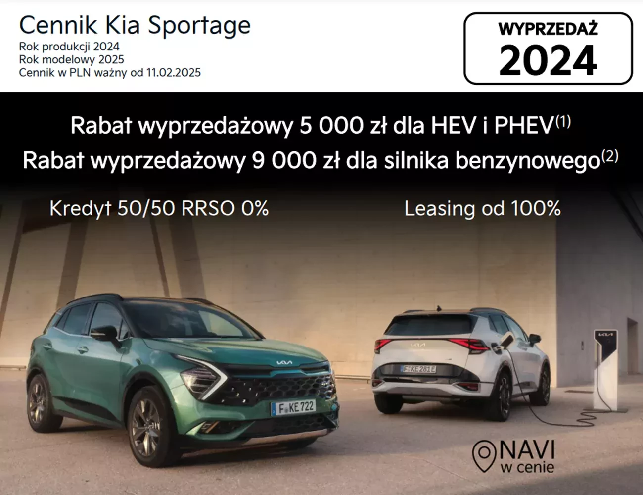 Kia Sportage cennik 2025 wyprzedaż