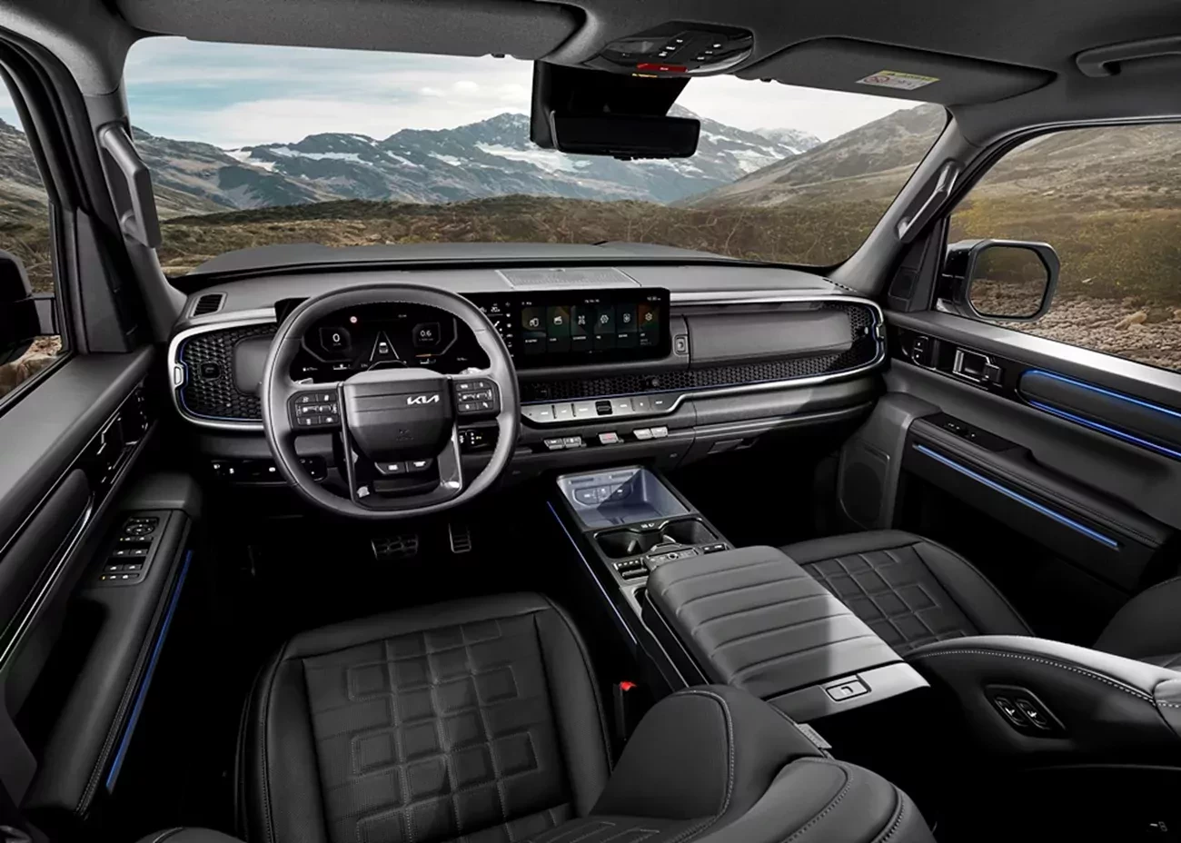 wnętrze nowego modelu Kia Tasman 2025