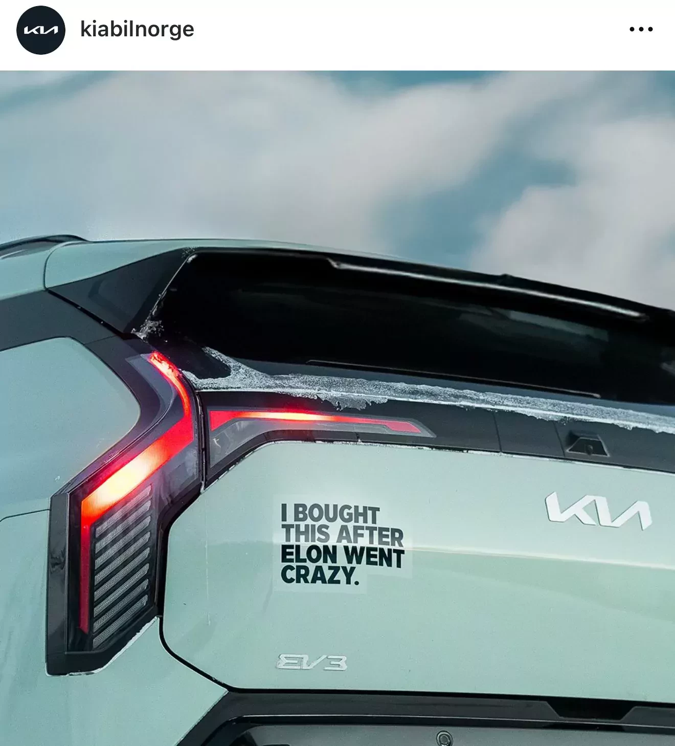 Kia EV3 reklama Elon Musk