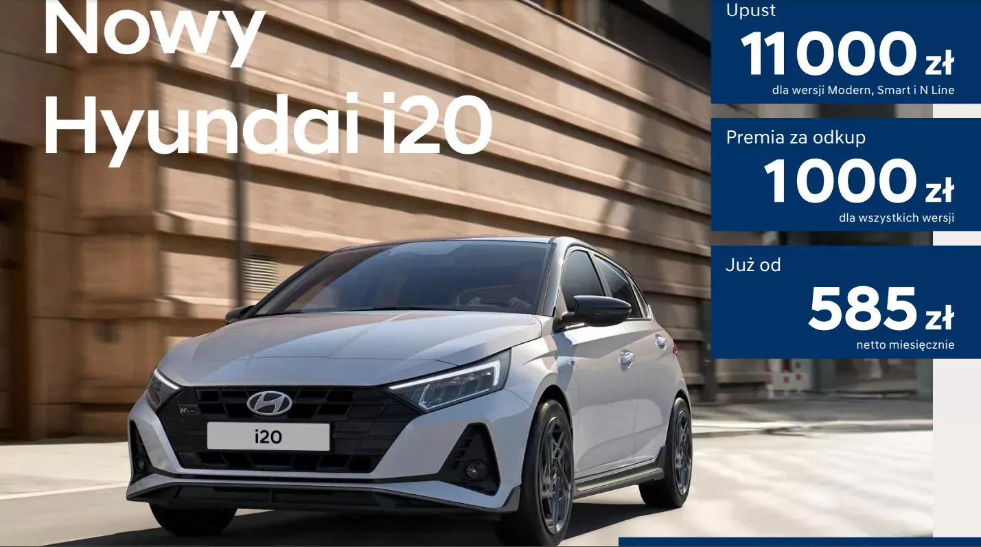 Oferta Hyundai i20 MY 2025 PY 2024