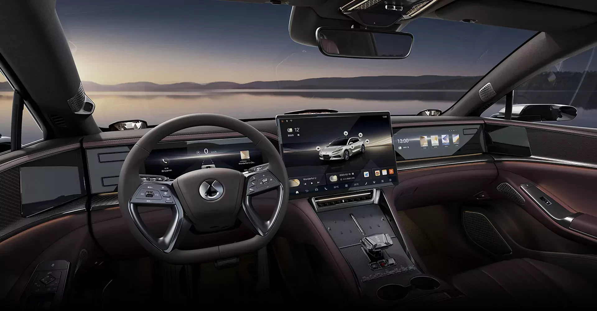 wnętrze Denza z9 GT łączy aż 10 ekranów