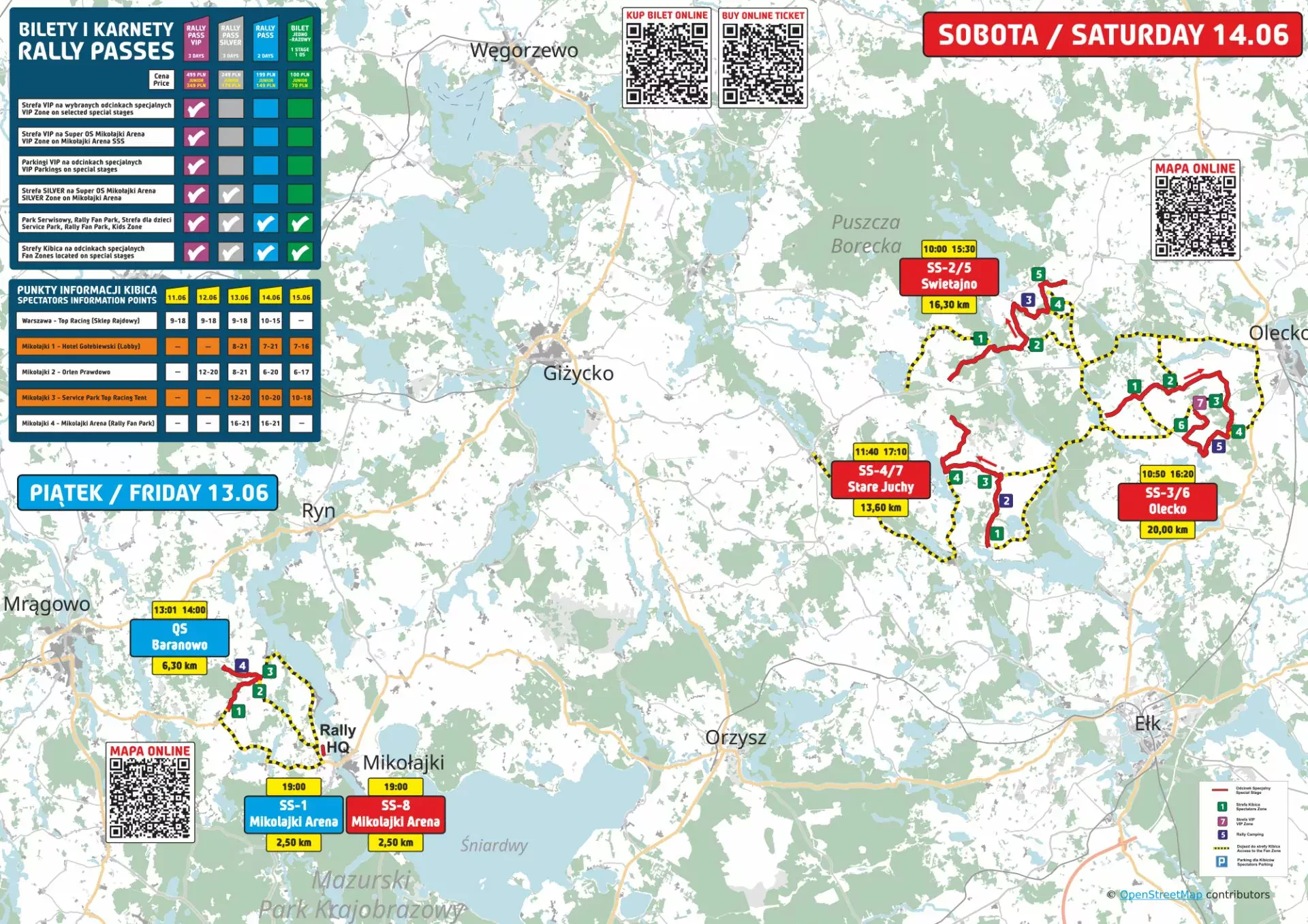ORLEN OIL 81 Rajd Polski ERC RSMP harmonogram mapy