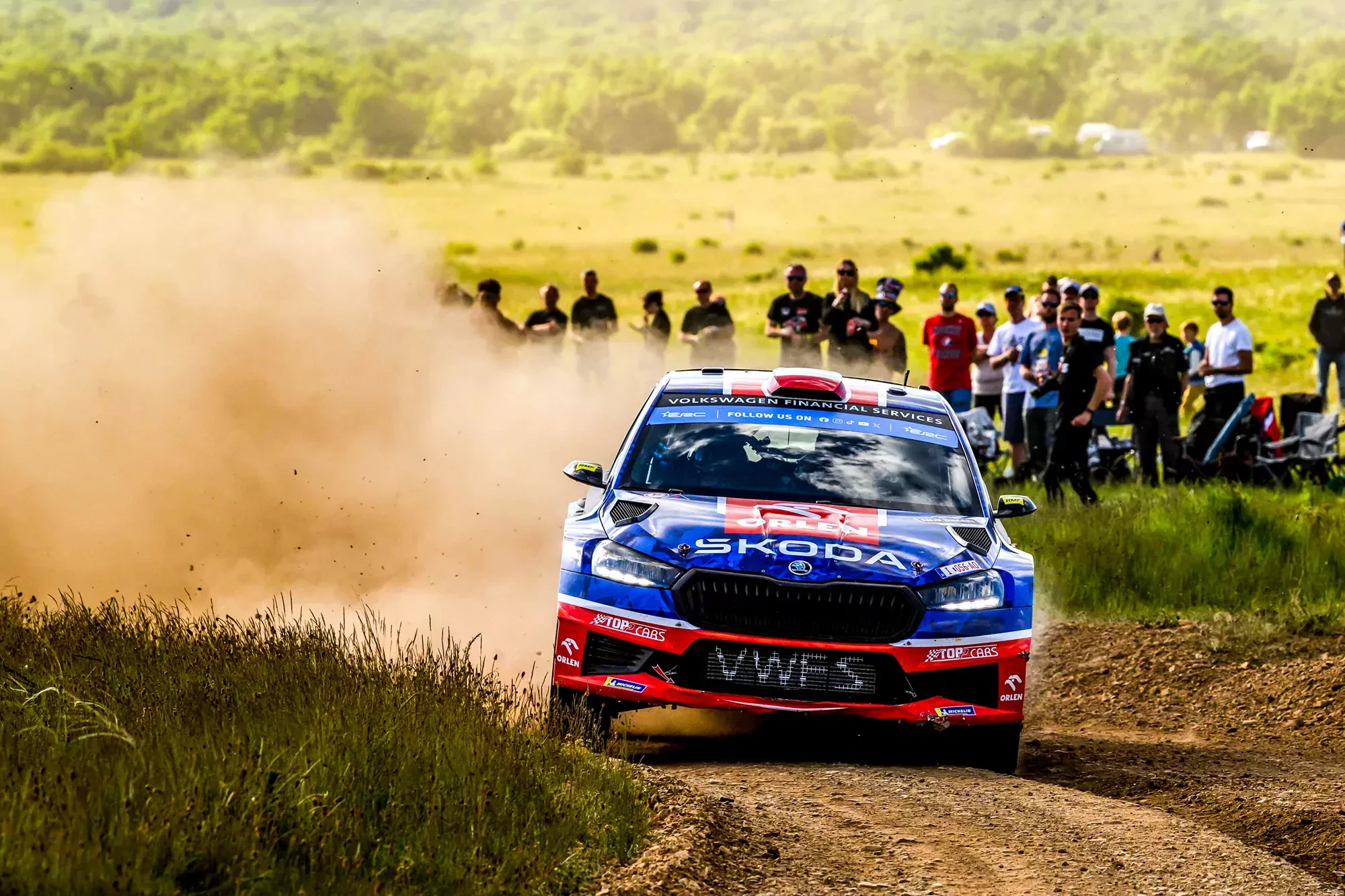 Miko Marczyk / Szymon Gospodarczyk / Skoda Fabia RS Rally2 / Rajd Węgier 2025 / ERC