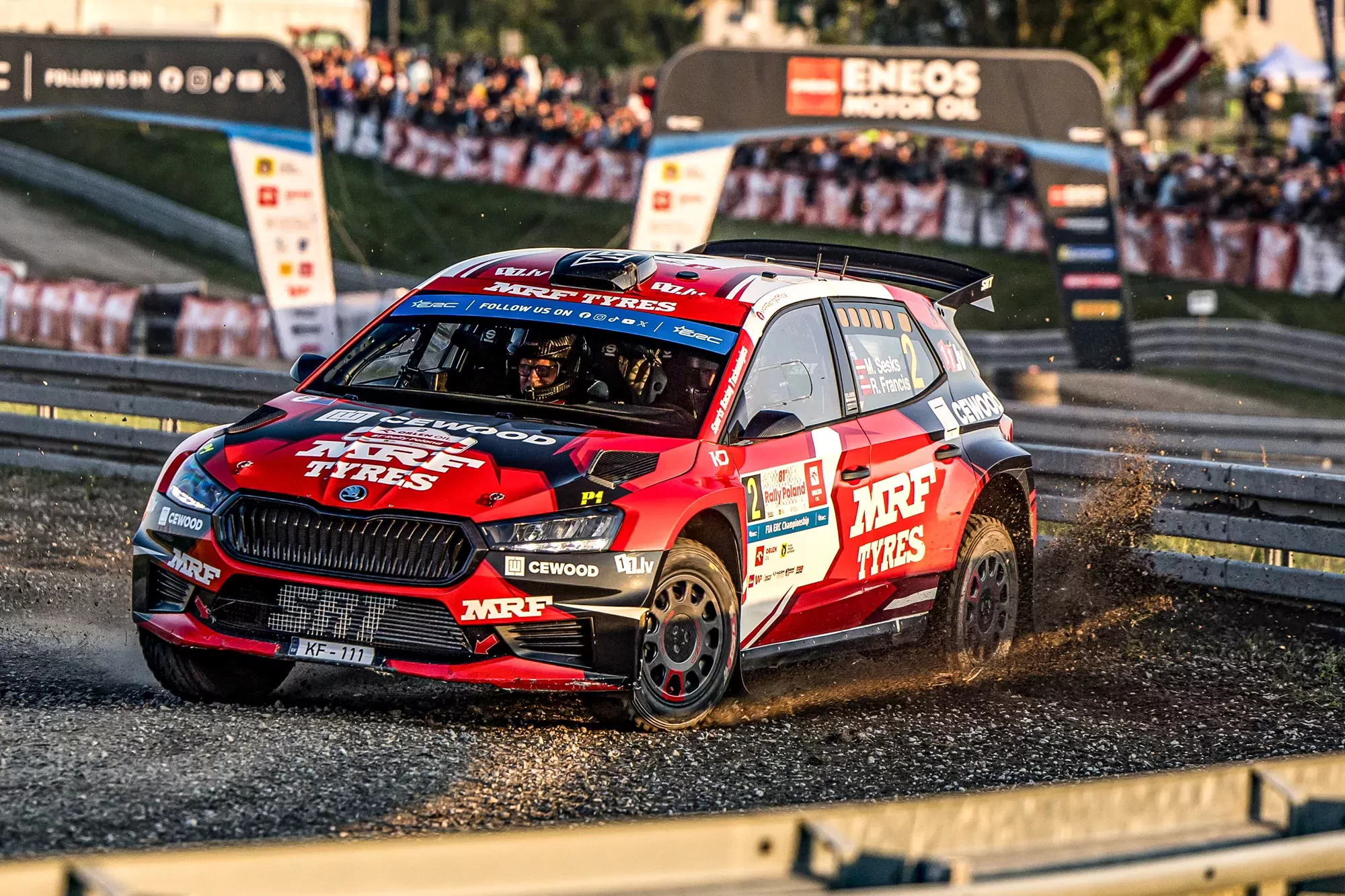 Martins Sesks / Skoda Fabia RS Rally2 / Rajd Polski 2025 / ERC