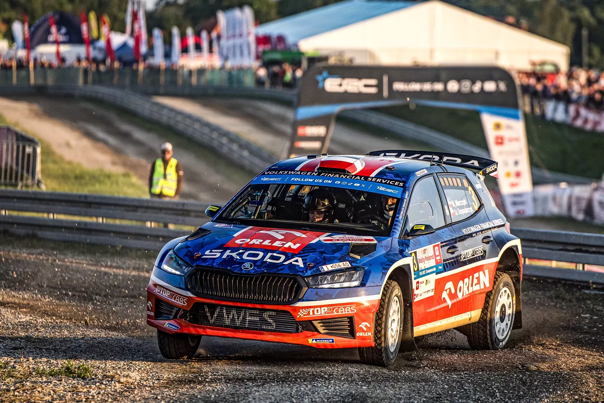 Miko Marczyk / Skoda Fabia RS Rally2 / Rajd Polski 2025 / ERC