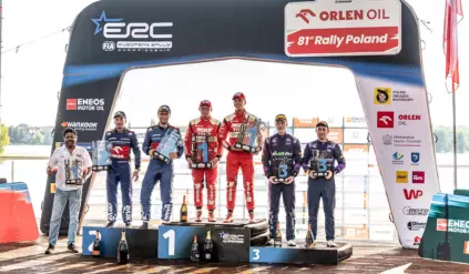 ORLEN OIL. 81 Rajd Polski 2025 podium / Martins Sesks / Miko Marczyk / Jon Armstrong